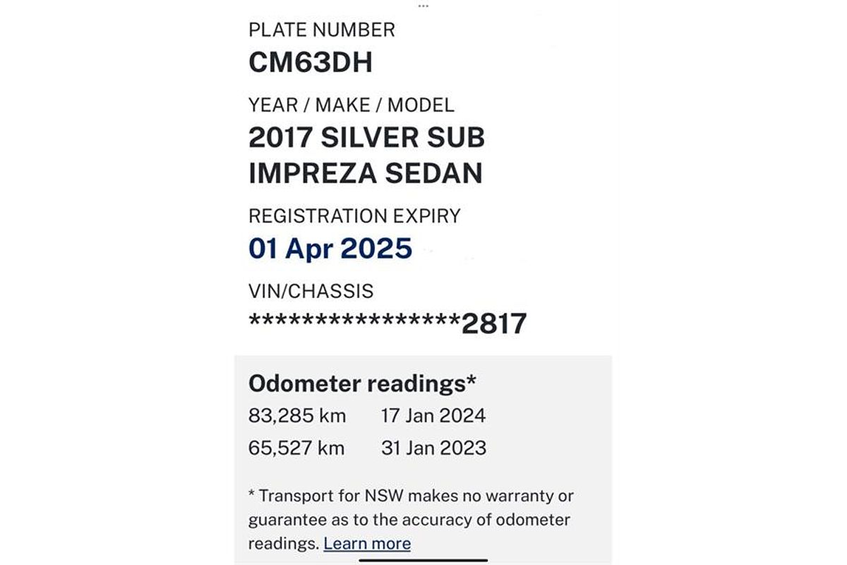 2017 Subaru IMPREZA 2.0i (AWD) MY18