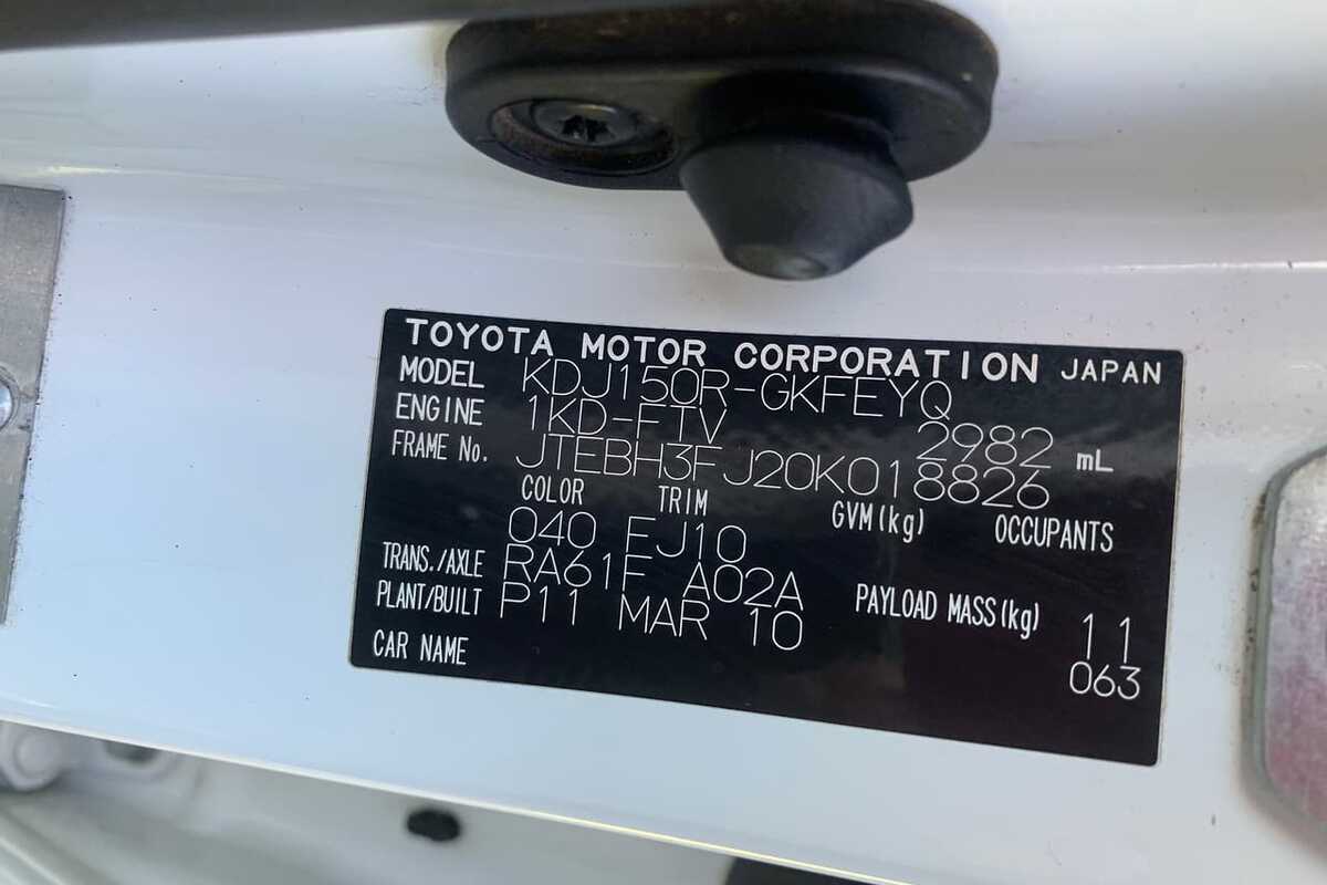 2010 Toyota LANDCRUISER PRADO GXL KDJ150R