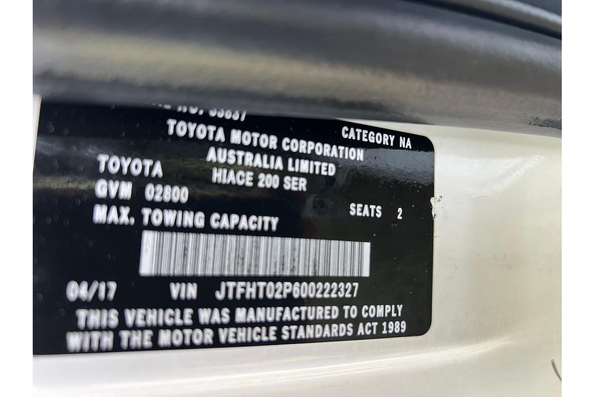 2017 Toyota Hiace KDH201R LWB
