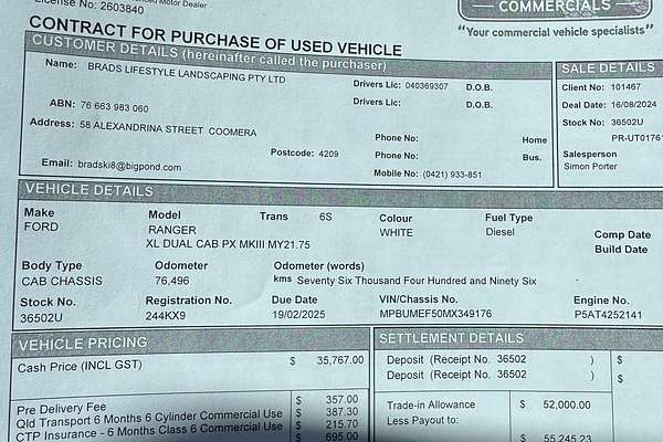 2021 Ford Ranger XL 3.2 (4x4) PX MkIII MY21.75 4X4