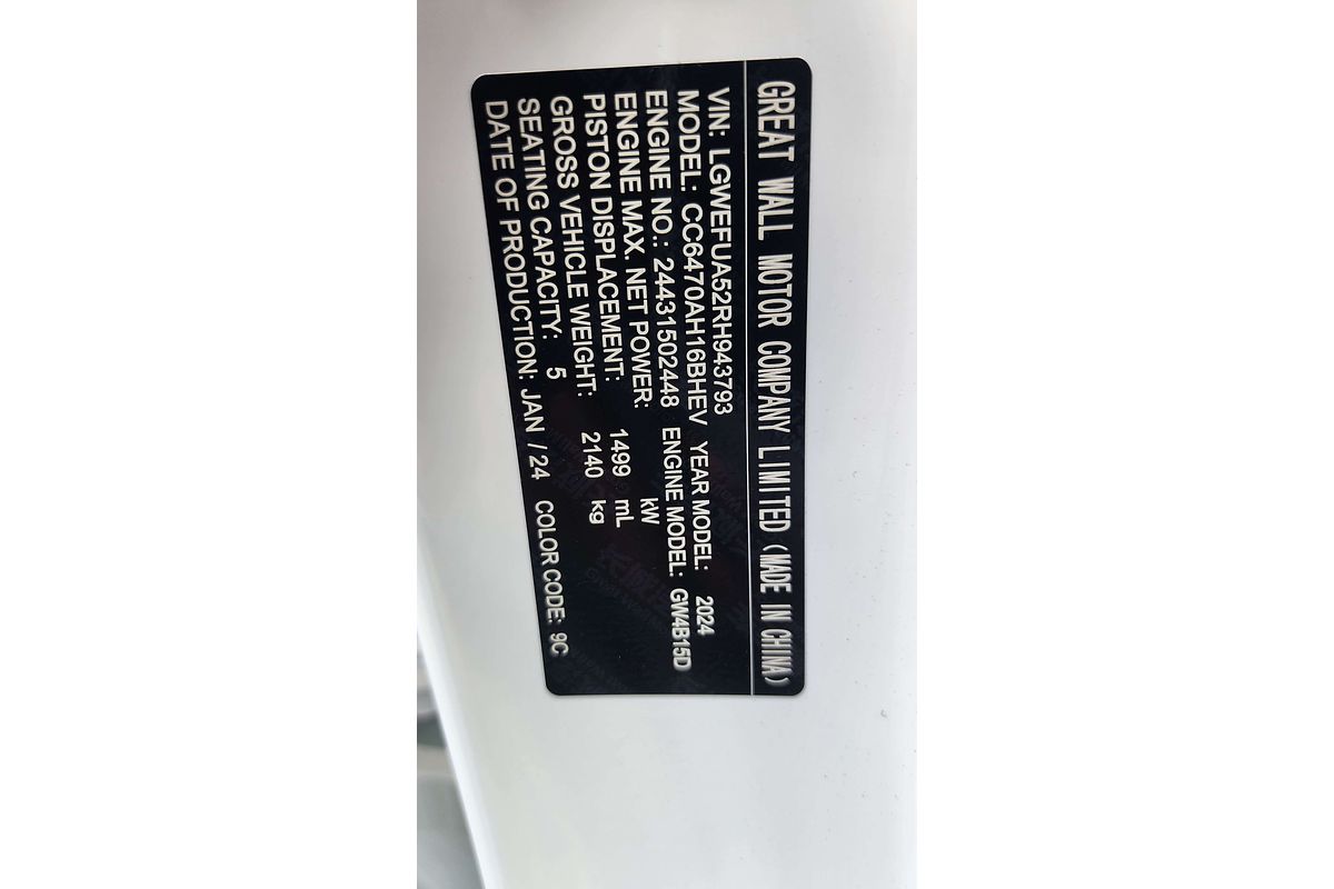 2024 GWM Haval H6 Ultra Hybrid B01