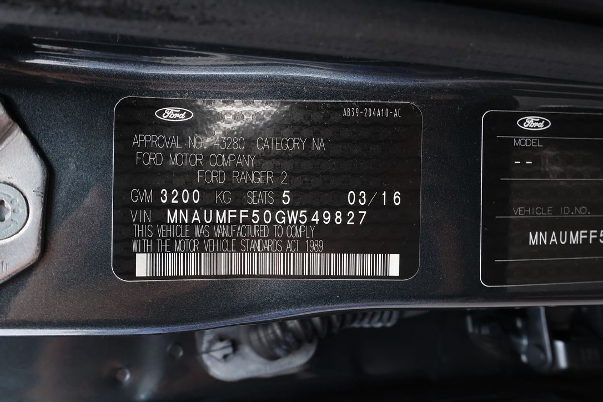 2016 Ford Ranger XLT PX MkII 4X4
