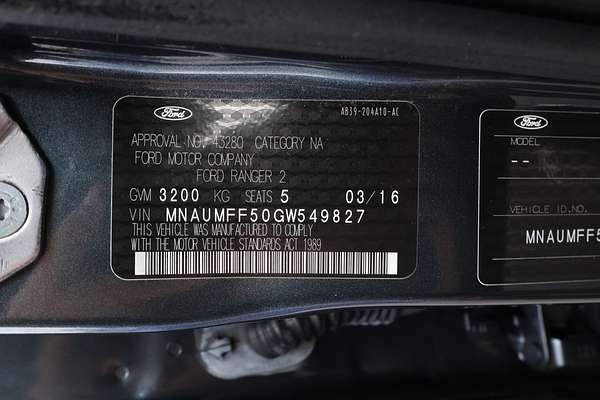 2016 Ford Ranger XLT PX MkII 4X4