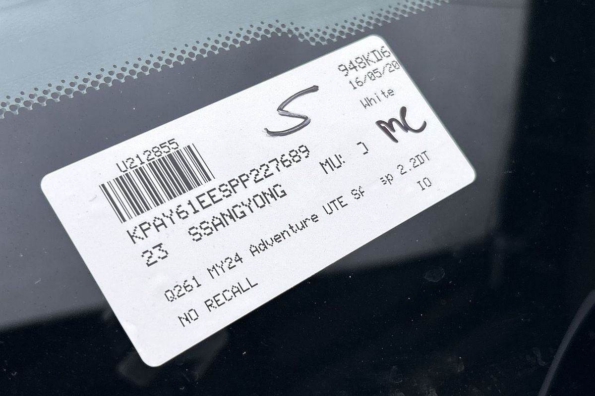 2023 SsangYong Musso Adventure Q261 4X4 LWB