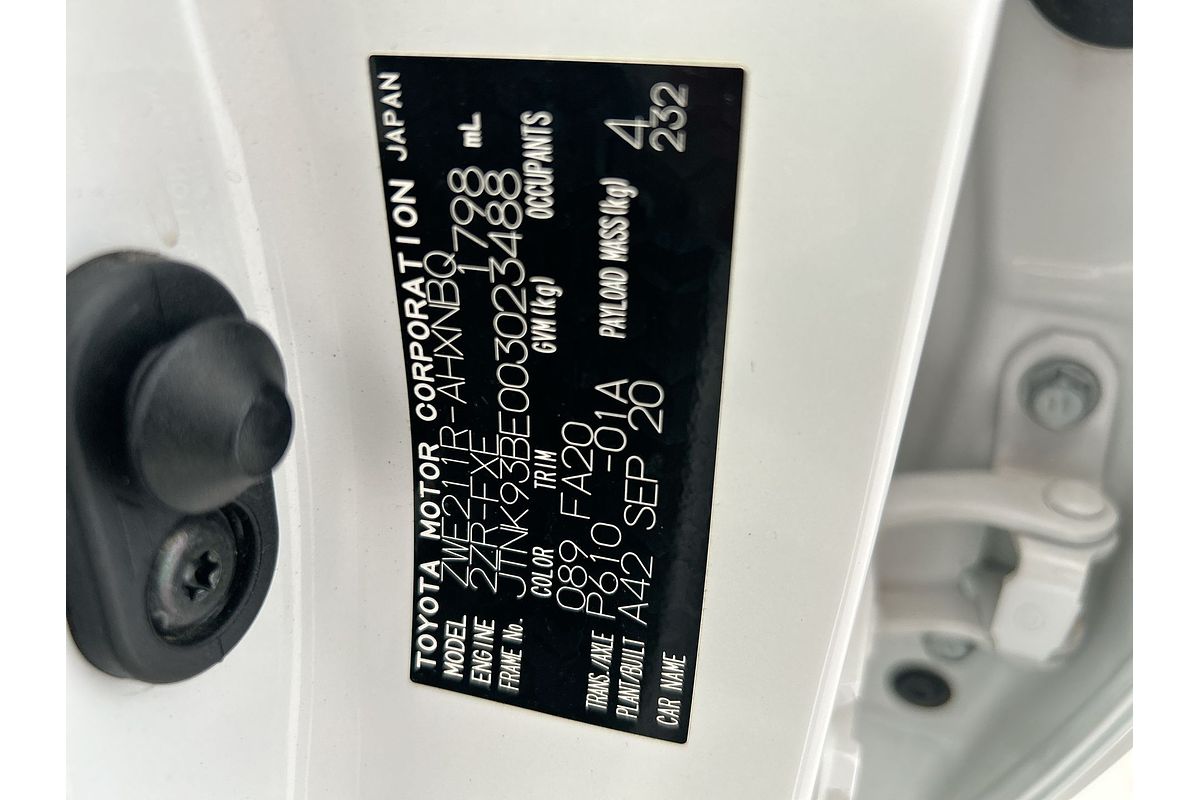 2020 Toyota Corolla Ascent Sport Hybrid ZWE211R
