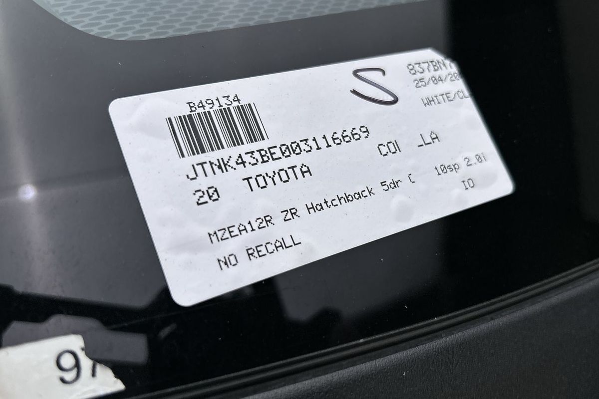 2020 Toyota Corolla ZR MZEA12R