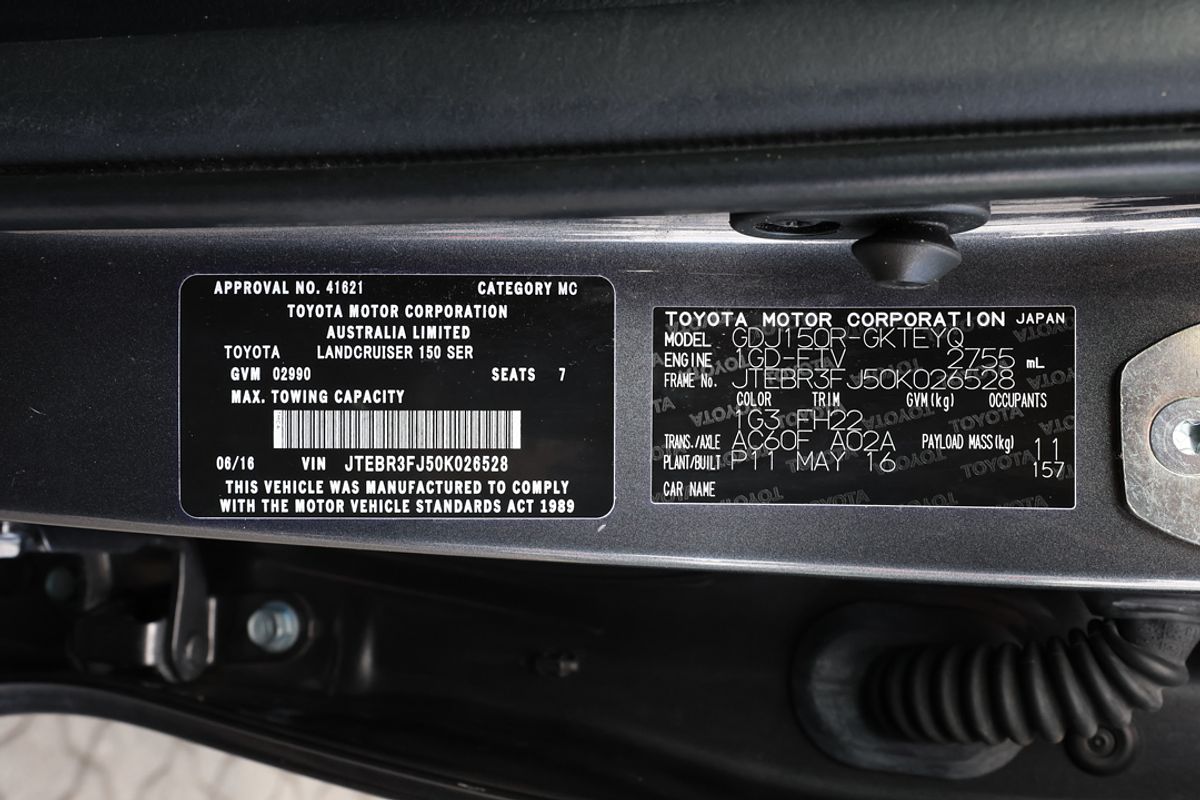 2016 Toyota Landcruiser Prado GXL GDJ150R