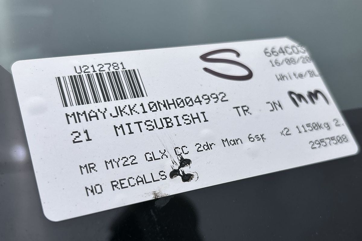 2021 Mitsubishi Triton GLX MR Rear Wheel Drive