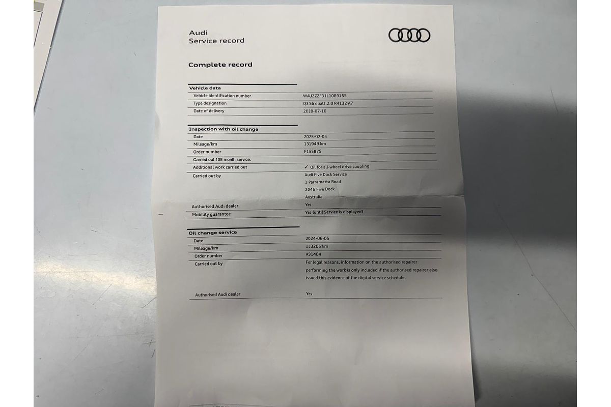 2020 Audi Q3 40 TFSI S Line F3