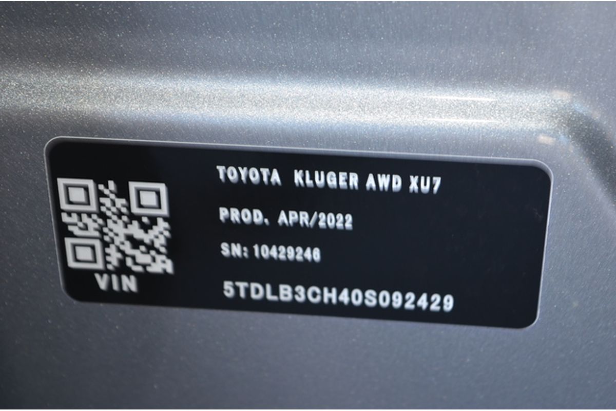 2022 Toyota Kluger GXL AXUH78R