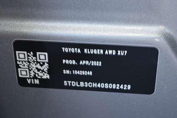 2022 Toyota Kluger GXL AXUH78R