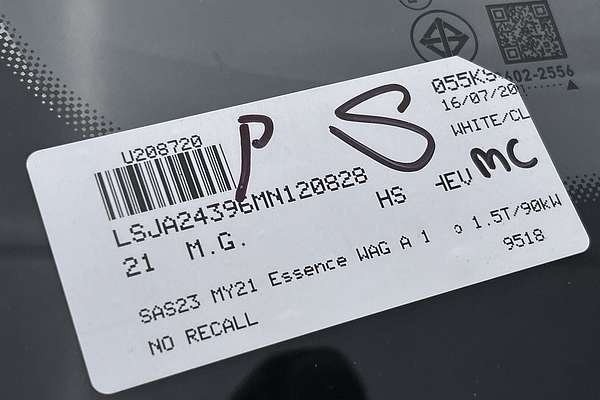 2021 MG HS PHEV Essence SAS23
