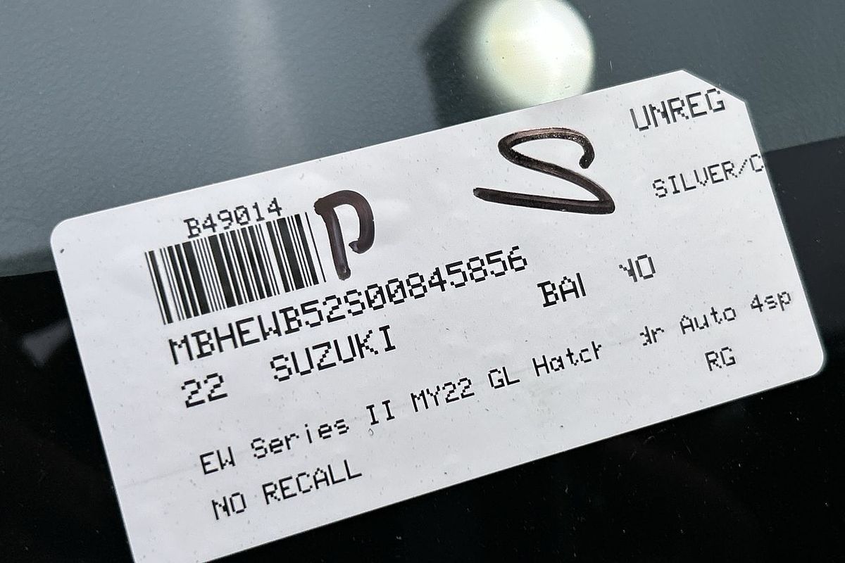 2022 Suzuki Baleno GL EW Series II