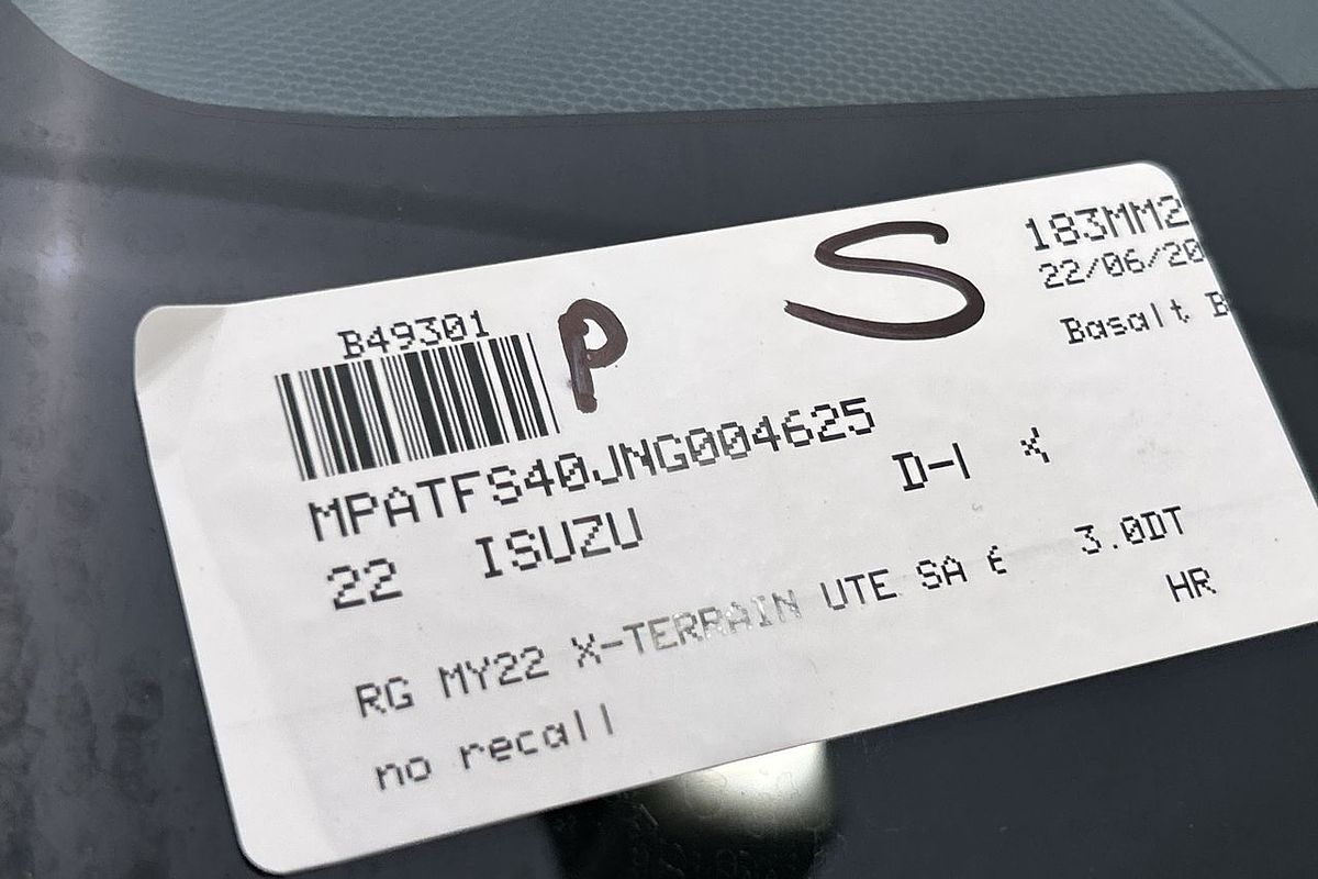 2022 Isuzu D-MAX X-TERRAIN 4X4