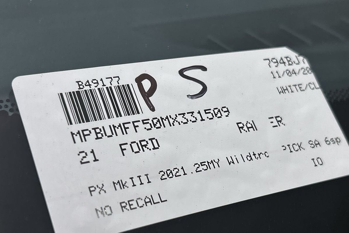 2021 Ford Ranger Wildtrak PX MkIII 4X4