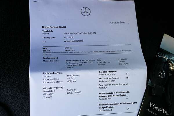 2018 Mercedes-Benz Vito 114BlueTEC 447 LWB
