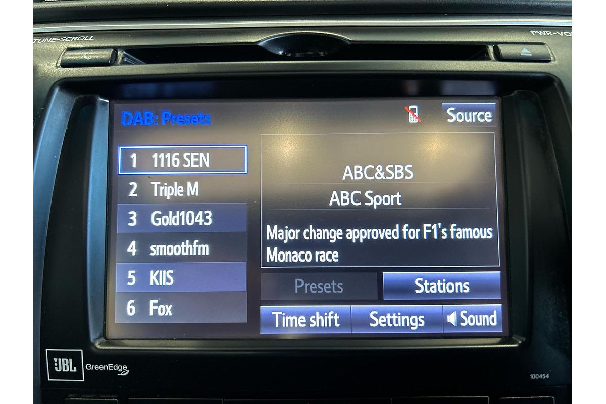 2016 Toyota Aurion Presara GSV50R