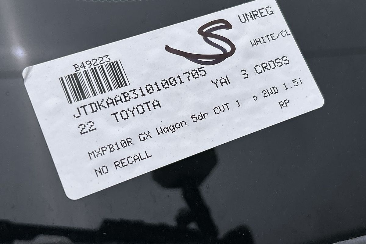 2022 Toyota Yaris Cross GX MXPB10R