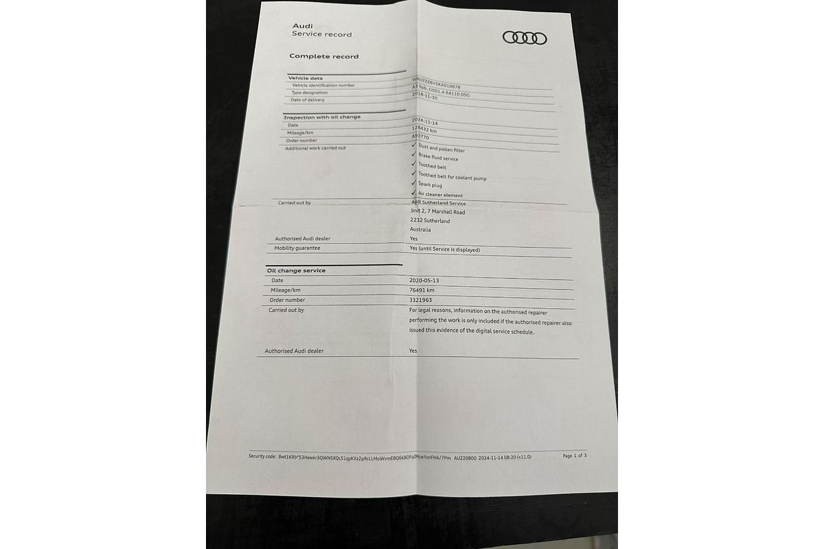 2018 Audi A3 35 TFSI 8V