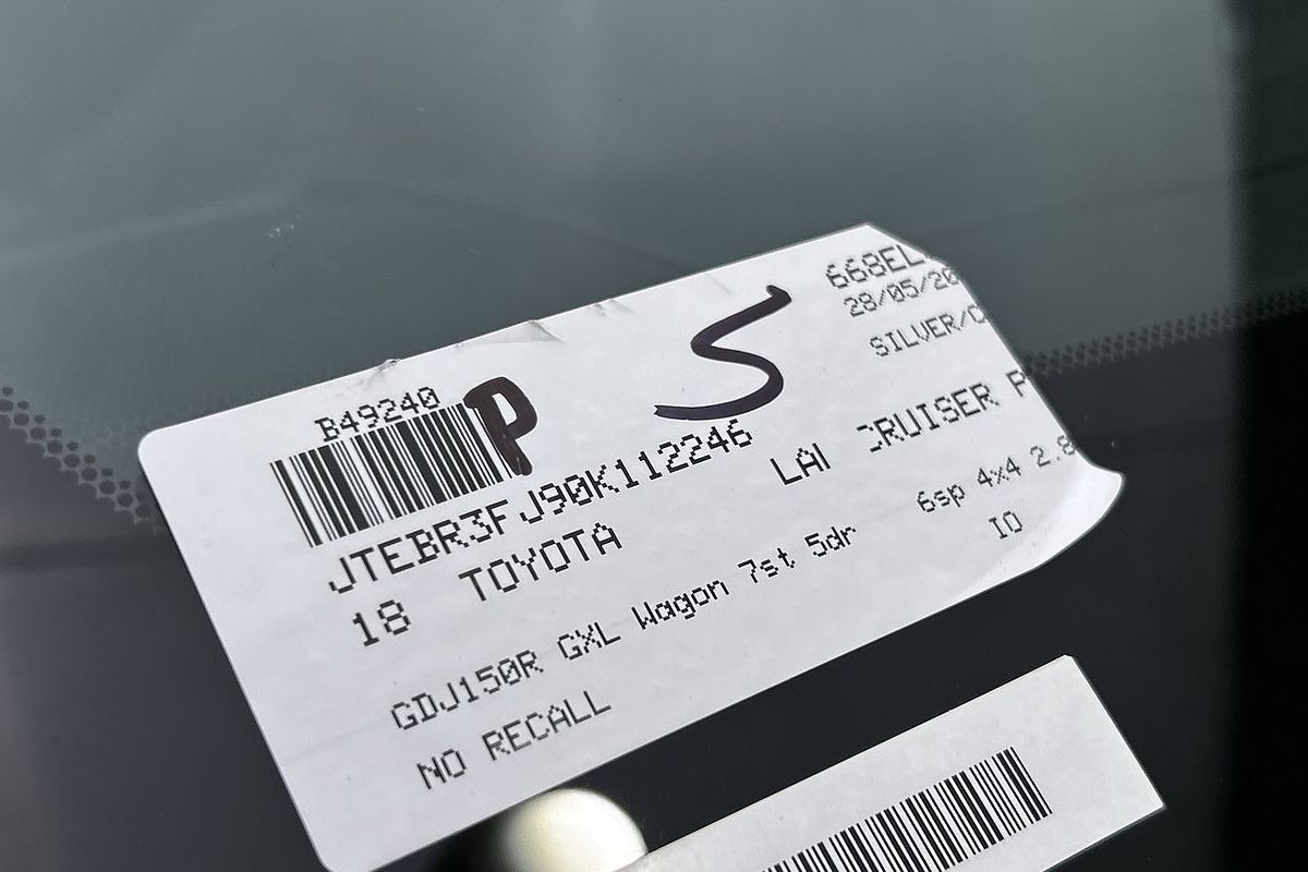 2018 Toyota Landcruiser Prado GXL GDJ150R