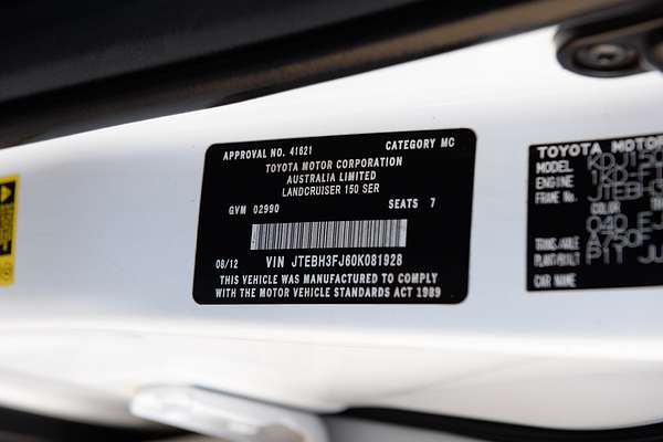 2012 Toyota Landcruiser Prado GX KDJ150R