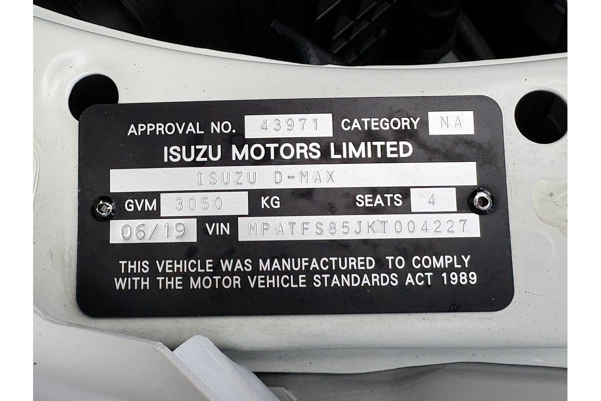 2019 Isuzu D-MAX TF MY19