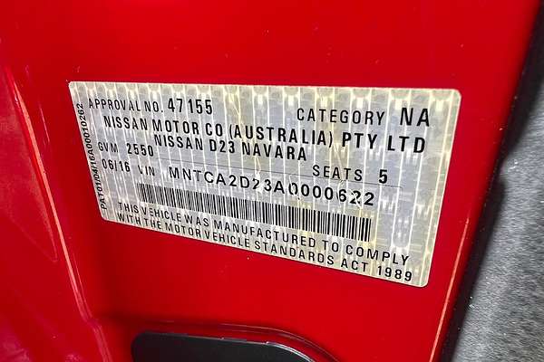 2016 Nissan Navara DX D23 Rear Wheel Drive
