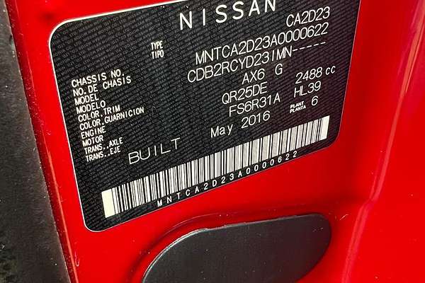 2016 Nissan Navara DX D23 Rear Wheel Drive