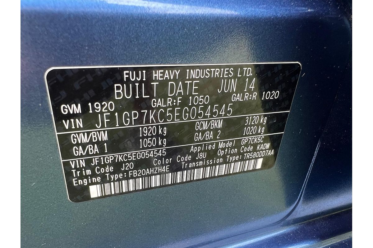 2014 Subaru Impreza 2.0i-L G4