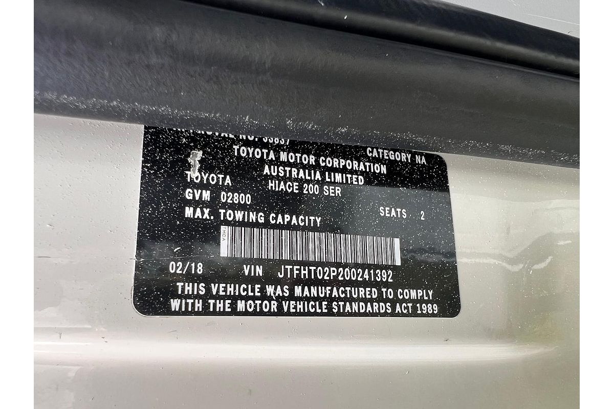 2018 Toyota Hiace KDH201R LWB