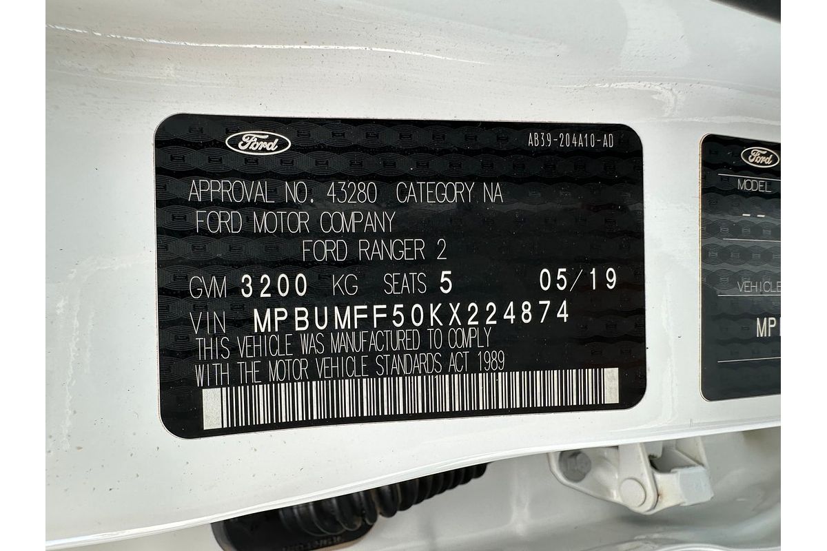 2019 Ford Ranger PX MKIII MY19