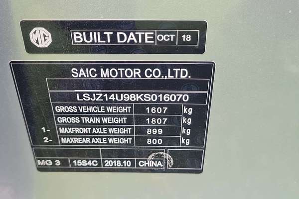 2018 MG MG3 Core
