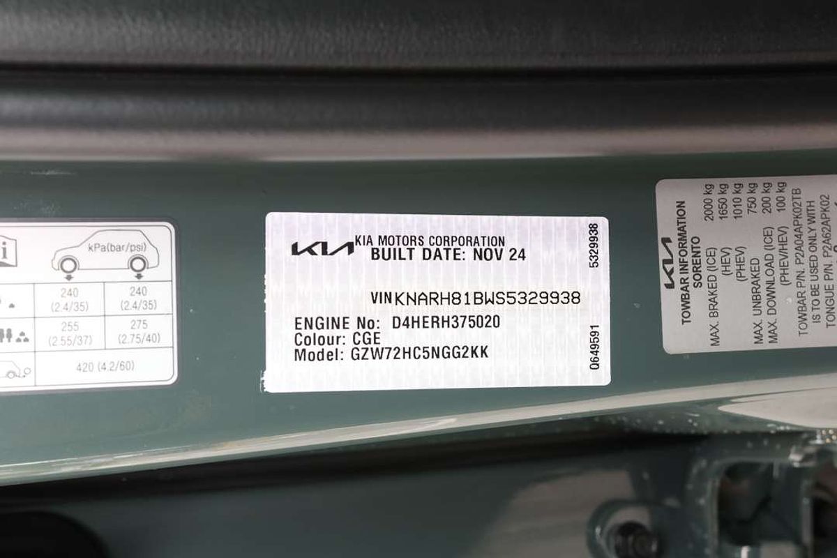 2024 Kia Sorento GT-Line MQ4 PE