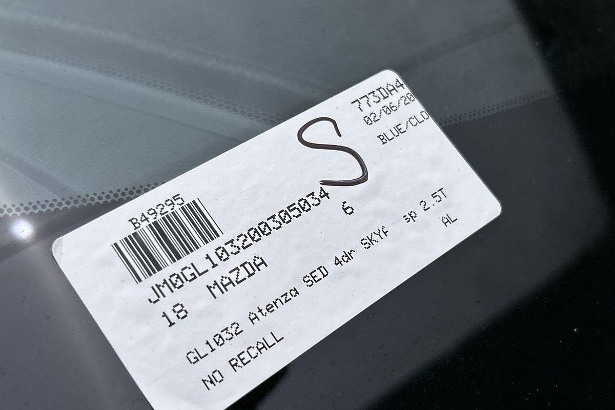 2018 Mazda 6 Atenza GL Series