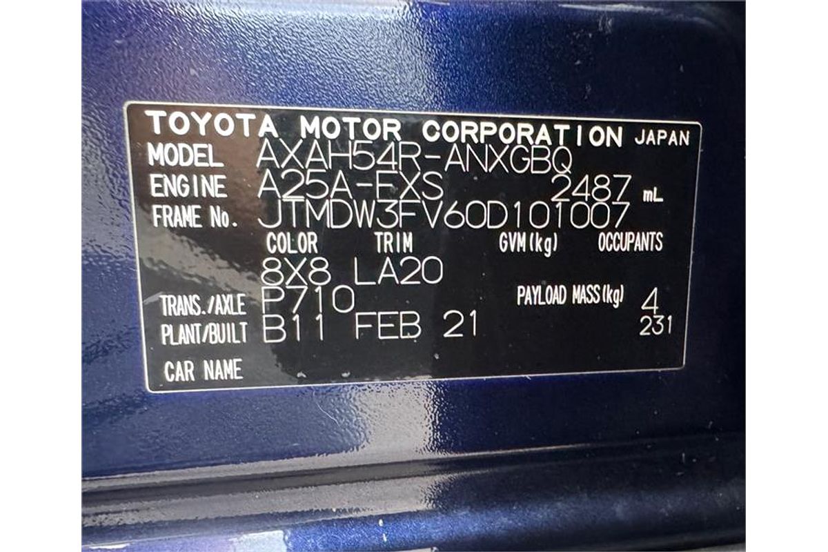 2021 Toyota RAV4 CRUISER (AWD) HYBRID AXAH54R