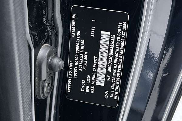 2021 Toyota Hilux Workmate TGN121R Rear Wheel Drive