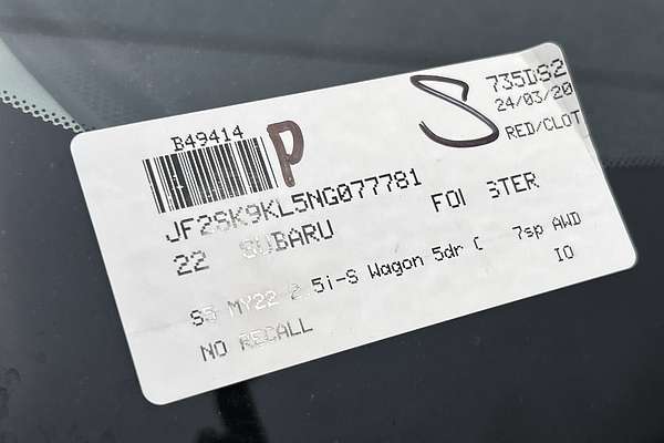2022 Subaru Forester 2.5i-S S5