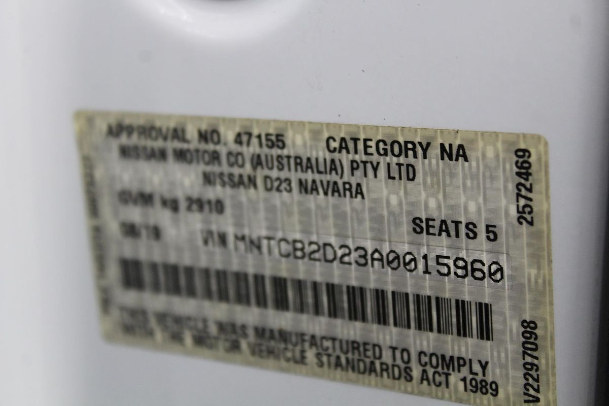 2019 Nissan Navara ST D23 Series 4 Rear Wheel Drive