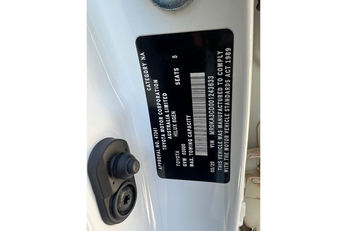 2020 Toyota Hilux SR GUN126R 4X4