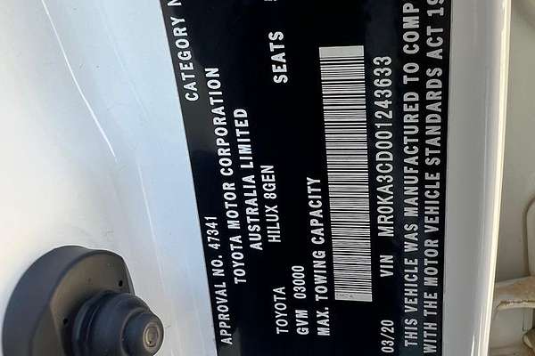 2020 Toyota Hilux SR GUN126R 4X4