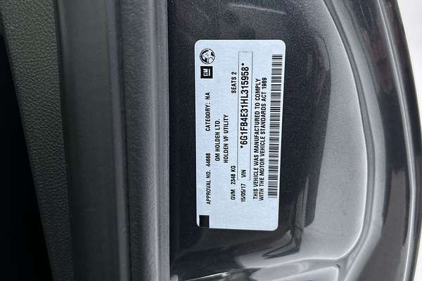 2017 Holden Ute SV6 VF Series II Rear Wheel Drive