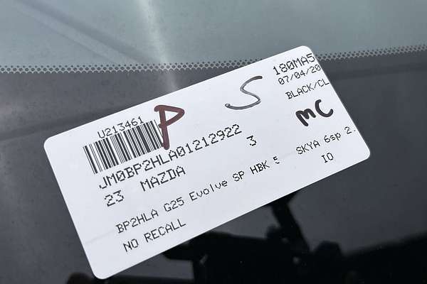 2023 Mazda 3 G25 Evolve SP BP Series