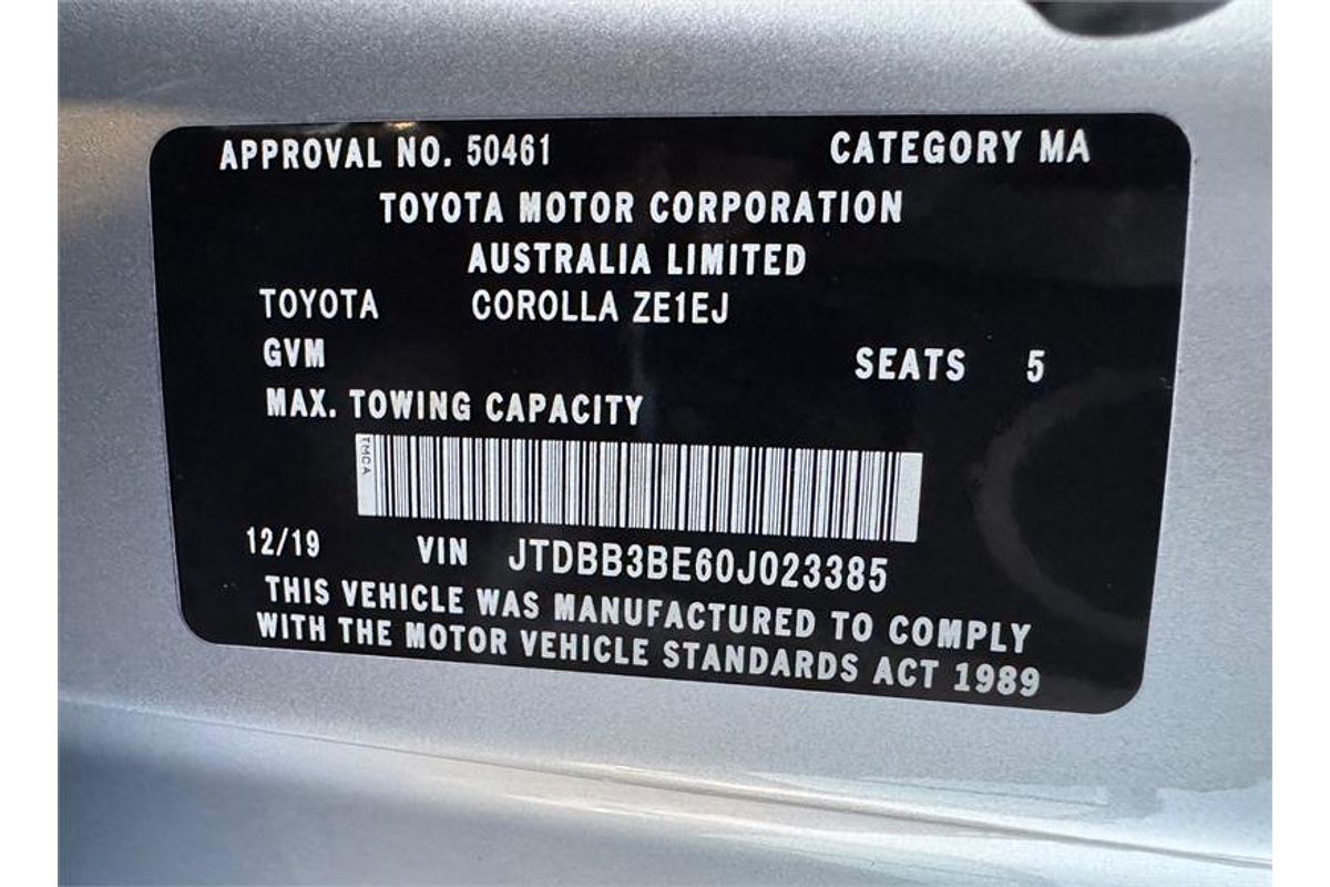 2019 Toyota COROLLA ASCENT SPORT HYBRID ZWE211R