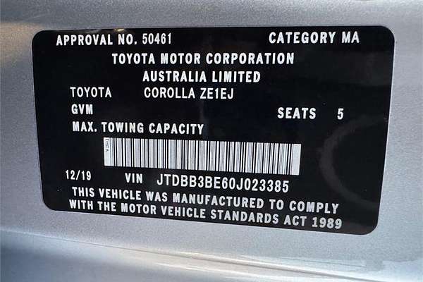 2019 Toyota COROLLA ASCENT SPORT HYBRID ZWE211R