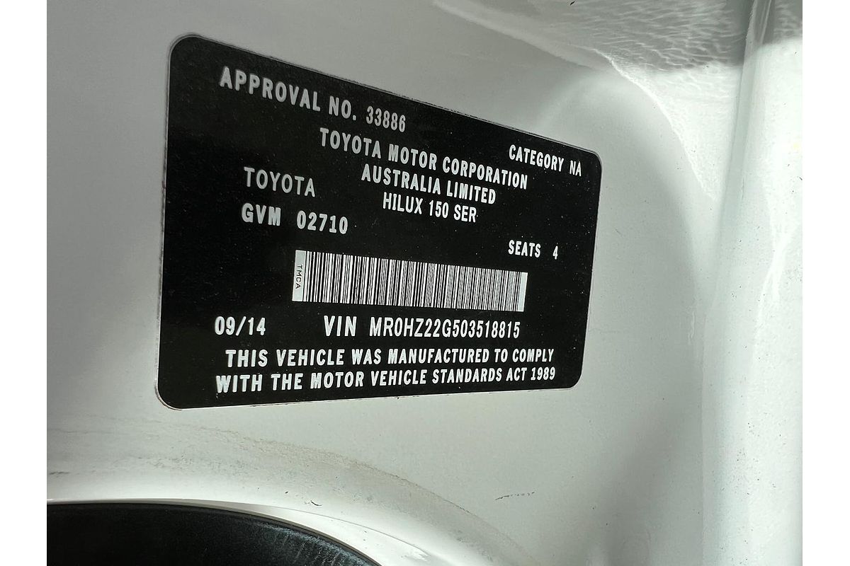 2014 Toyota Hilux SR KUN26R 4X4