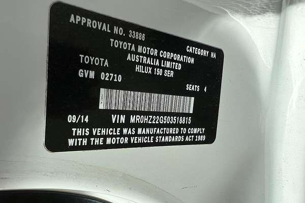 2014 Toyota Hilux SR KUN26R 4X4