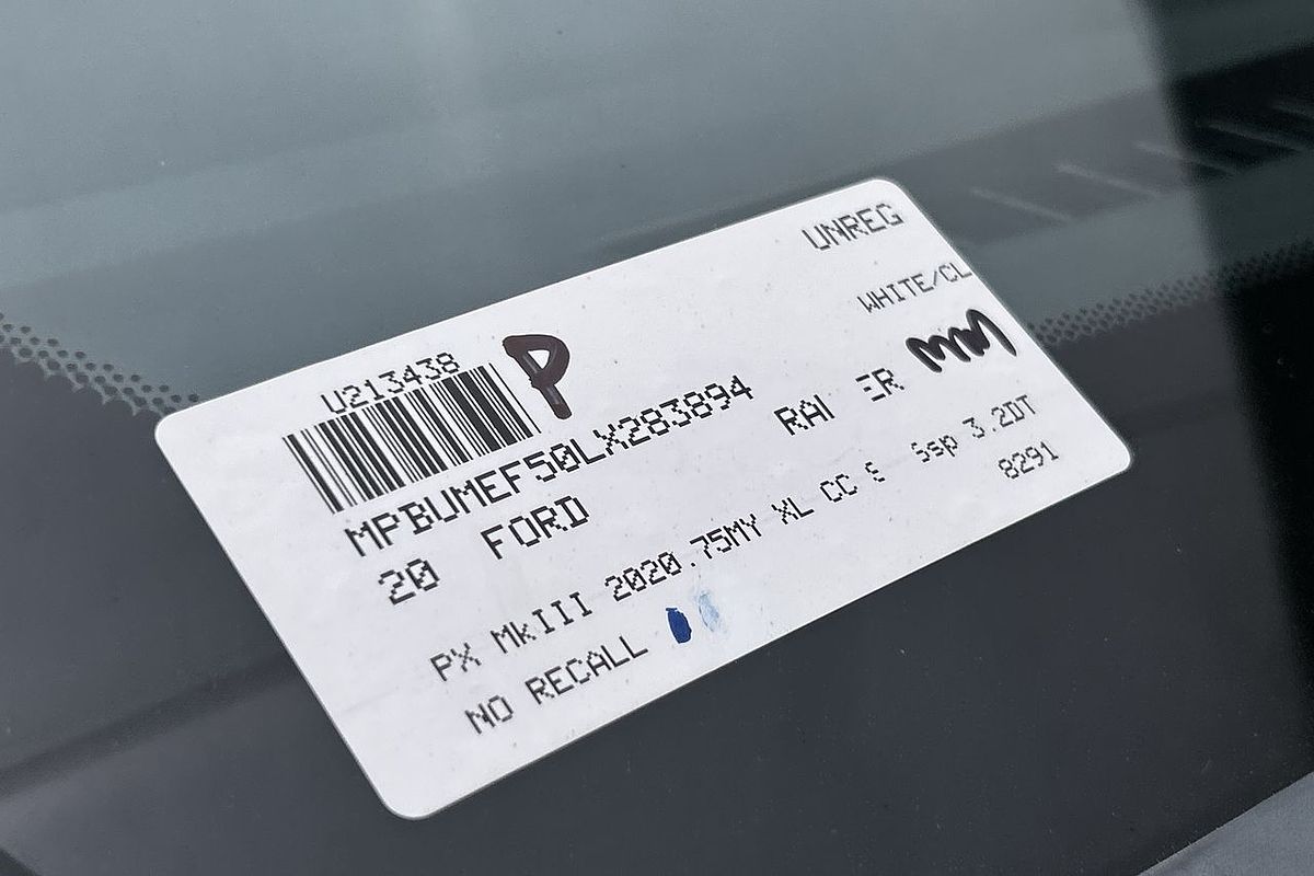 2020 Ford Ranger XL PX MkIII 4X4