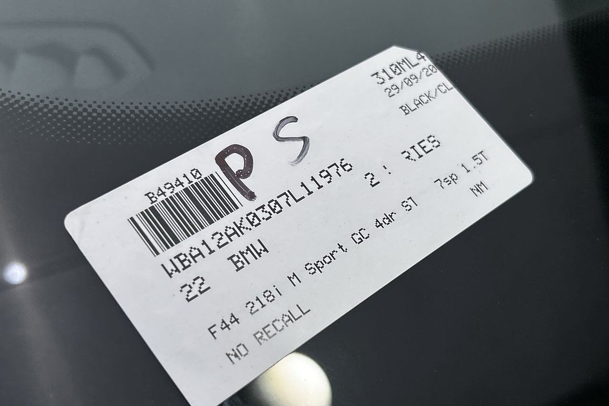 2022 BMW 2 Series 218i M Sport F44