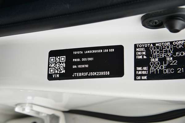 2021 Toyota Landcruiser Prado VX GDJ150R