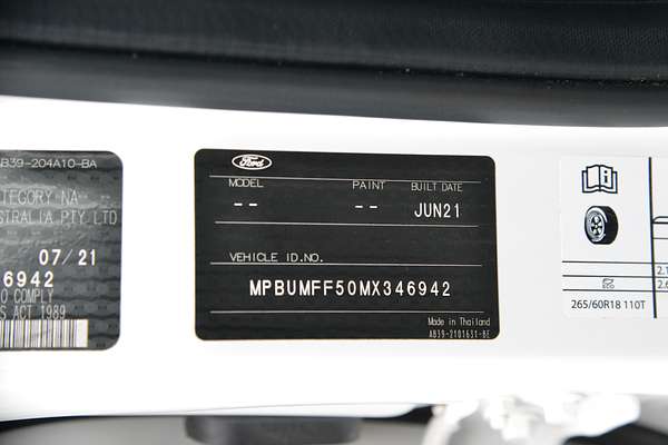 2021 Ford Ranger FX4 PX MkIII 4X4